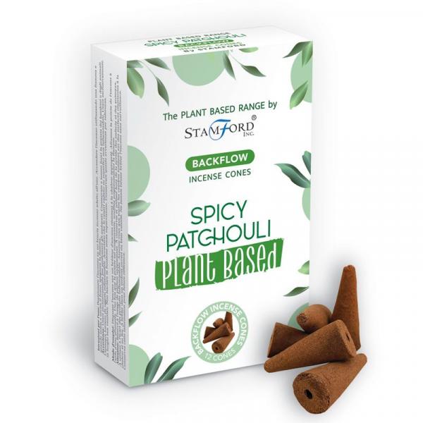 Rückfluss-Räucherkegel auf Pflanzenbasis | würziges Patchouli